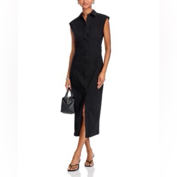 MaxMara Dresses & Skirts - MaxMara Black Midi Dress with Button Detail